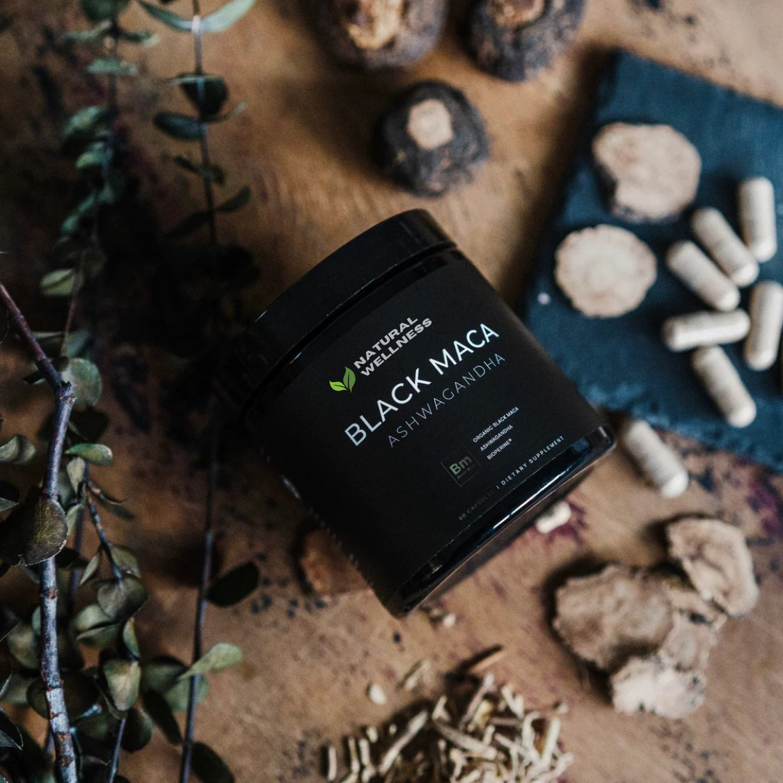 40,000mg 40x Strength Organic Black Maca Root with Ashwagandha