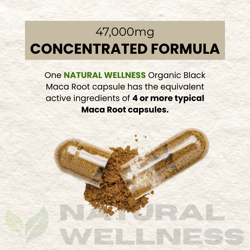 40,000mg 40x Strength Organic Black Maca Root with Ashwagandha